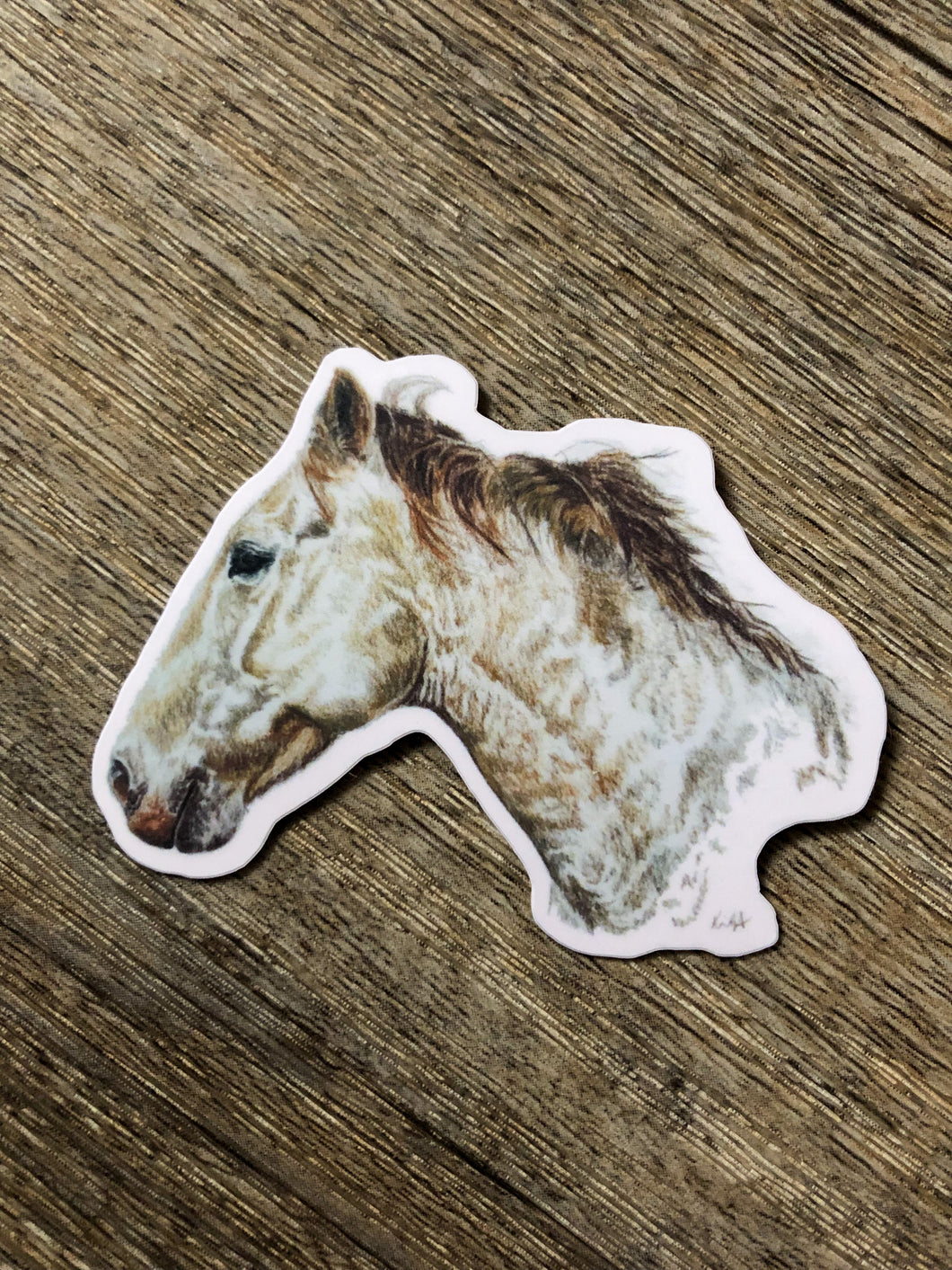 Grey horse sticker